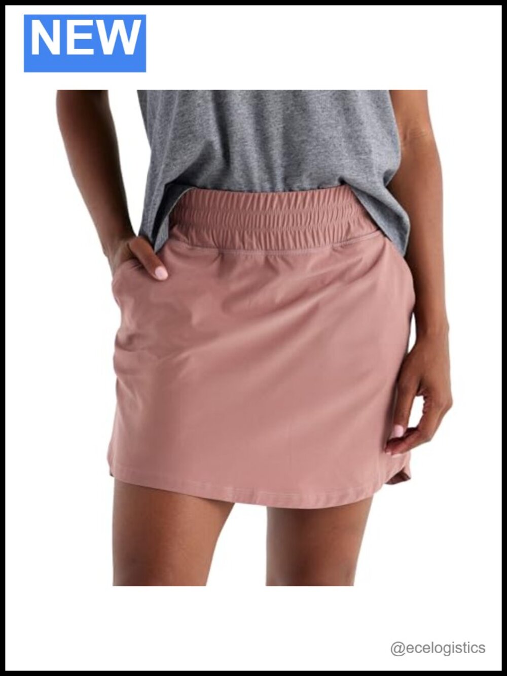 UPF 50+ Pull-On Casual Skirt with Pockets